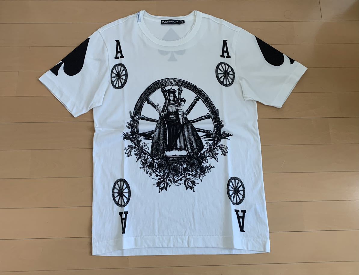 ドルチェ&ガッバーナ DG 総柄 Aエース グラフィック デザイン Tシャツ