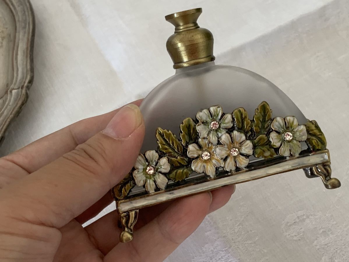 ヴィンテージ香水瓶 ヨーロッパヴィンテージ 香水瓶 お花 花柄