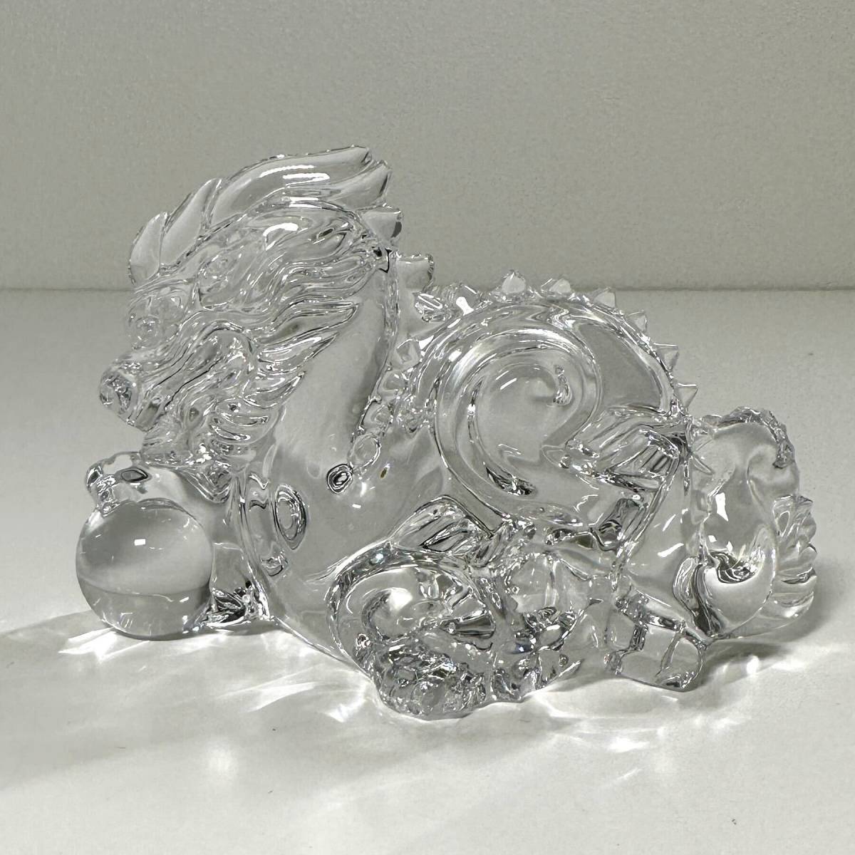 バカラ Baccarat クリスタルガラス ドラゴン オブジェ 重量310g 全長