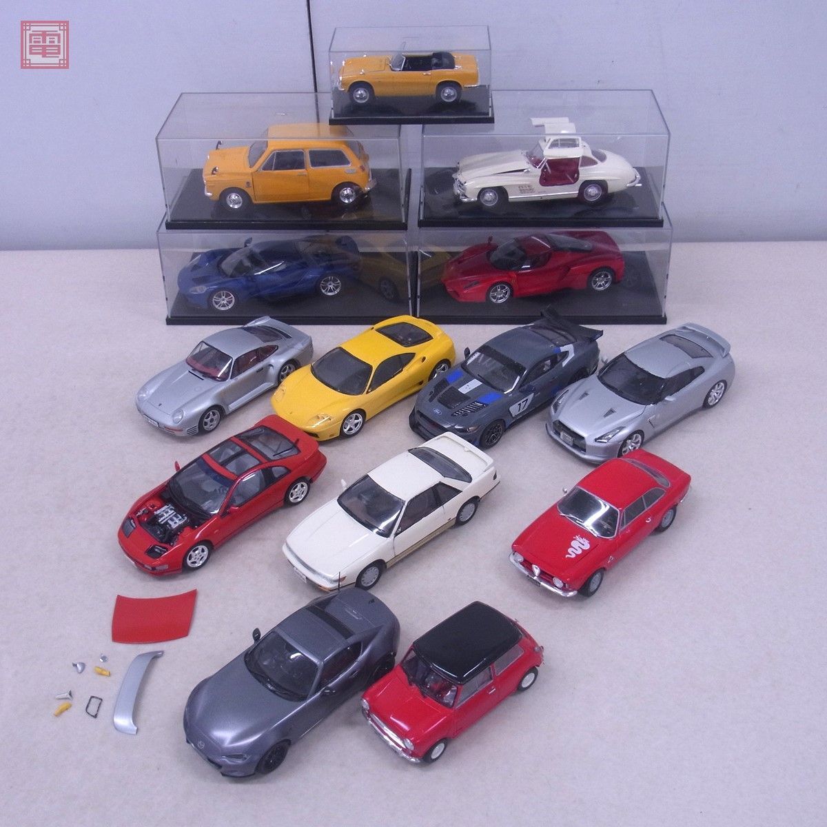 製作品 タミヤ 1/24 フォード GT/エンツォ フェラーリ/ホンダ S800/マツダ ロードスター RF他 計14台set ジャンク パーツ取り TAMIYA【40