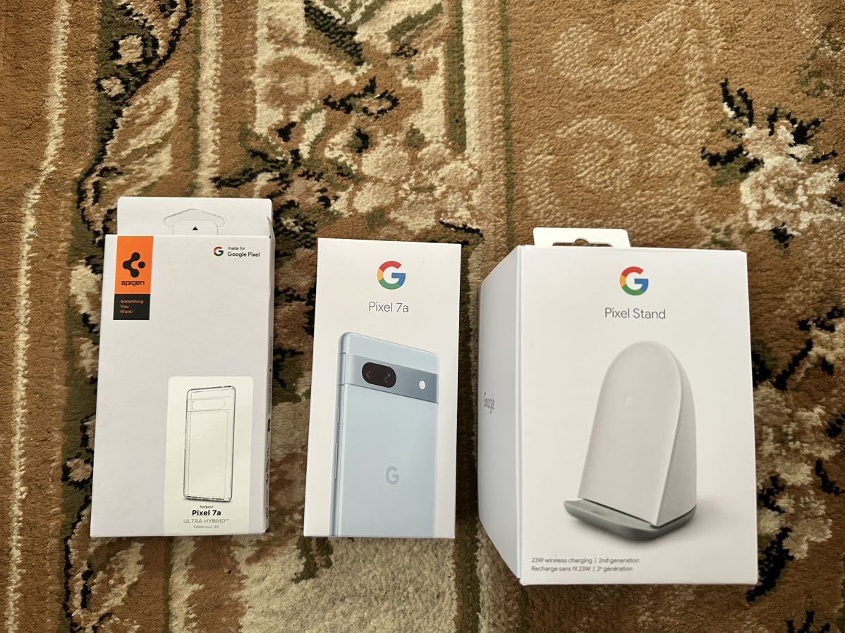 Google Pixel 7a SIMフリー sea ＋純正ワイヤレス充電器(Android 
