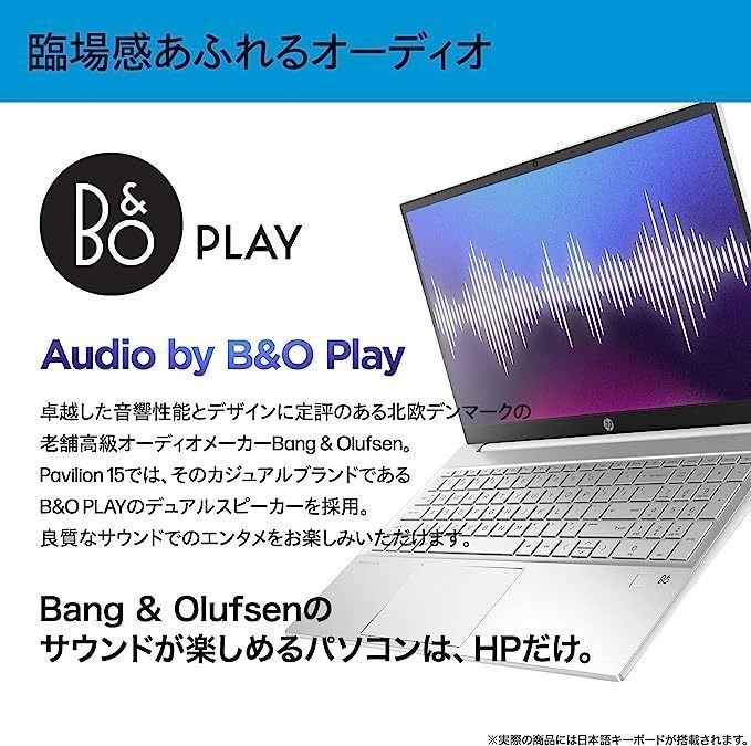 【7月購入品】最新機種 HP Pavilion 15-eg タッチパネル IPS液晶 Core i7-1355U / Windows11 home / フォグブルー
