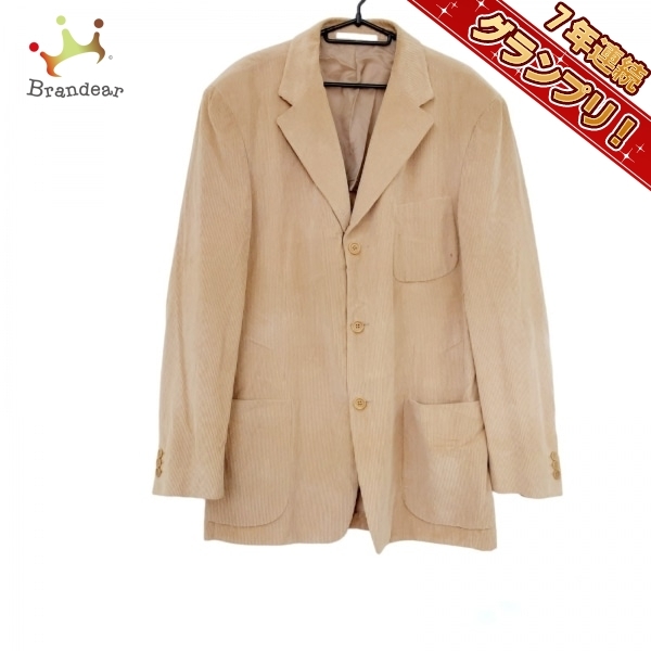ゼニア ErmenegildoZegna〜soft〜 - ベージュ メンズ 長袖/コーデュロイ/オールシーズン 美品 ジャケット