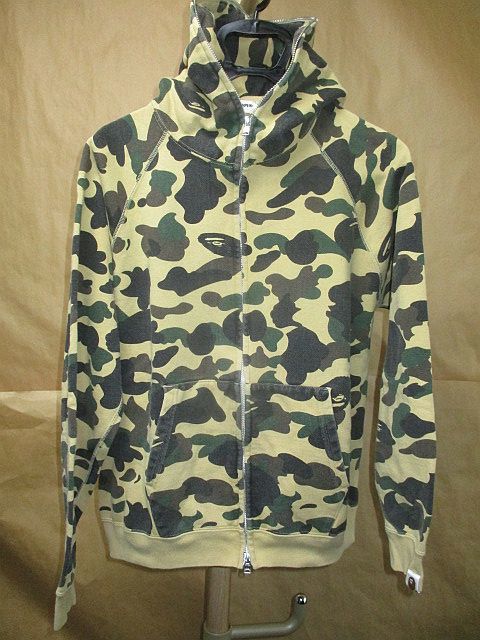 エイプ A BATHING APE 1stカモ 猿 迷彩 ジップアップ パーカー M