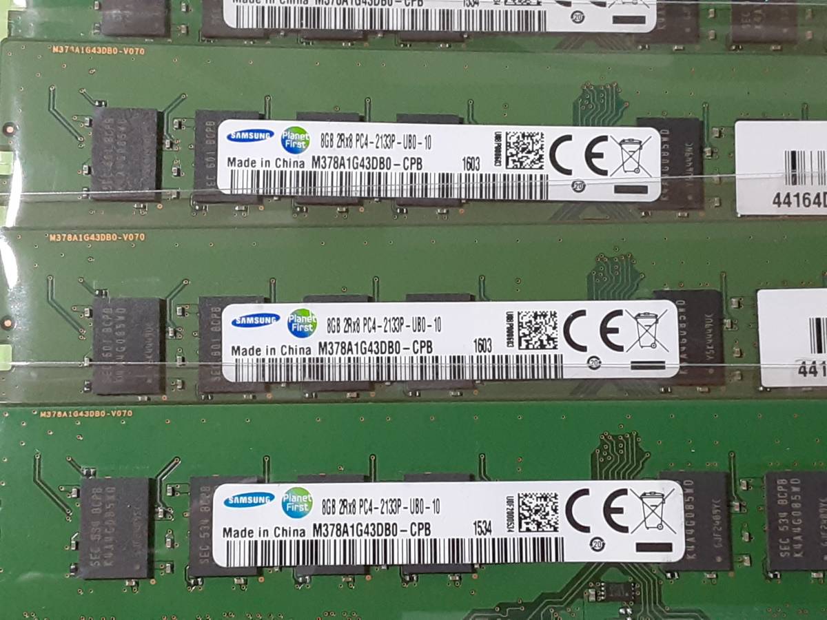 PCパーツ SAMSUNG DDR4 8GB メモリ 5枚セット