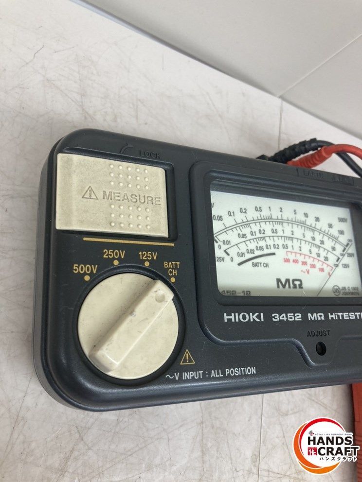HIOKI HiTESTER - メグオームハイテスター⁄絶縁抵抗計 3452岩槻店