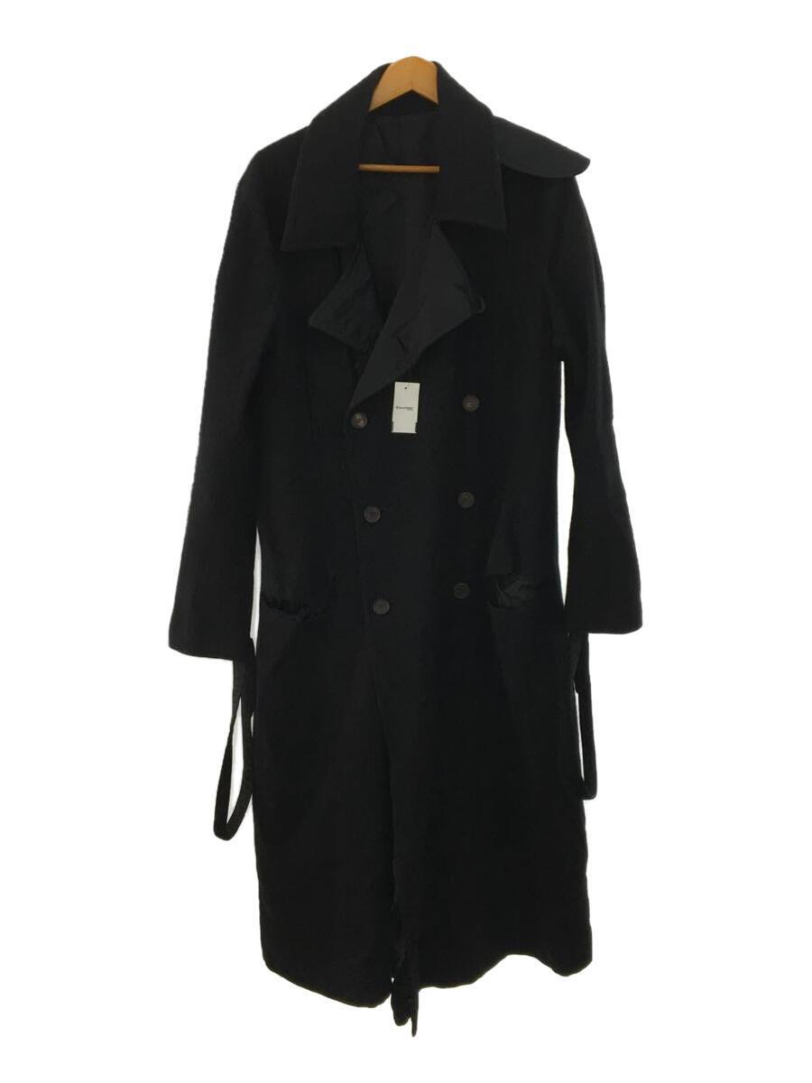 BED J.W. FORD◆ユーズド加工/コート/1/ウール/BLK/無地/17aw-b-ct01