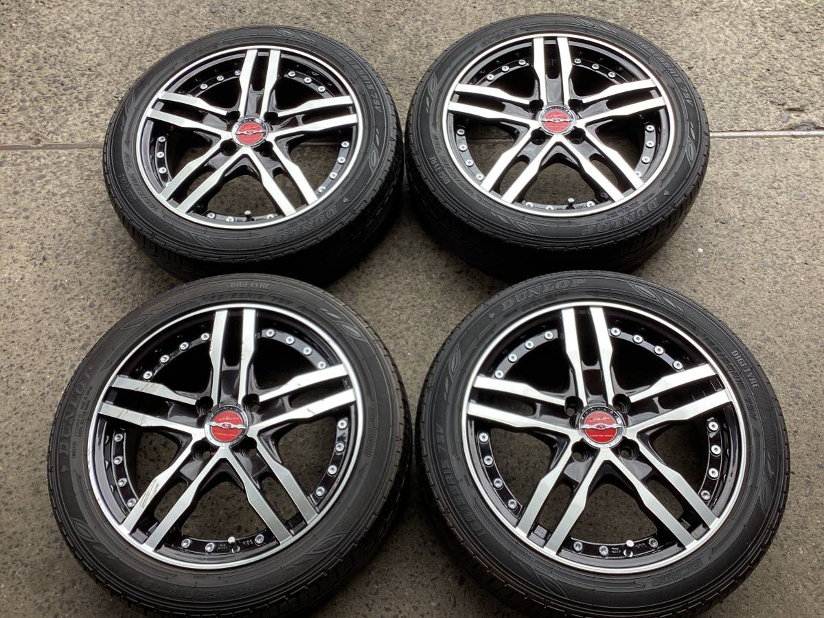 M6065 SHALLEN XF-55 15インチ 5J +45 100/4H ＆165/55R15 夏タイヤ 4