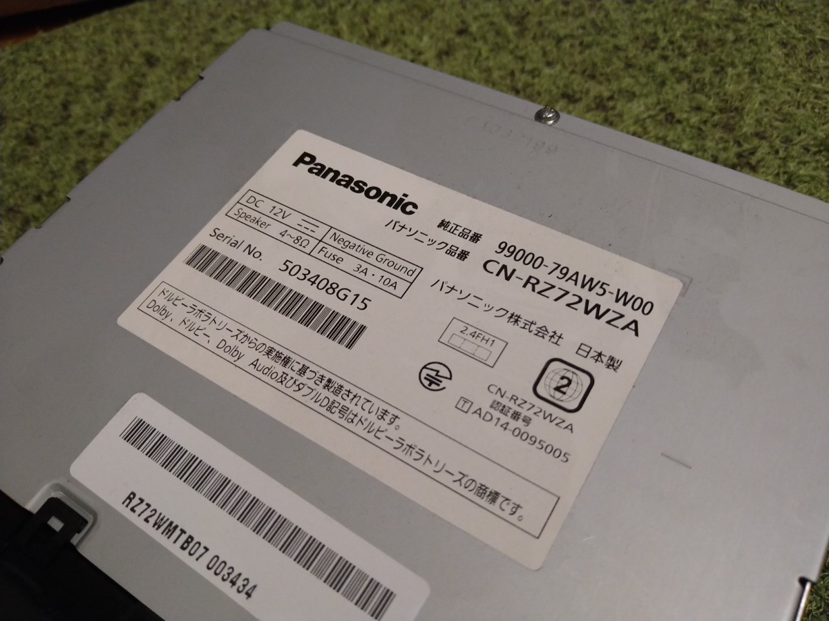 スズキ純正 Panasonic パナソニック メモリーナビ CN-RZ72WZA フルセグ