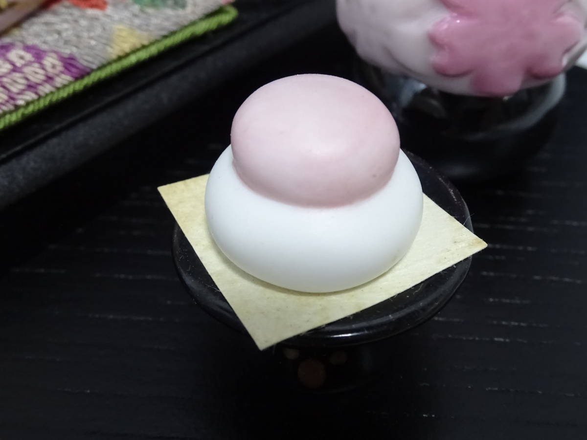 中古 道楽堂 猫舎 本舗 おひなさま 扇 大 陶器製 手描き 雛飾り 雛人形