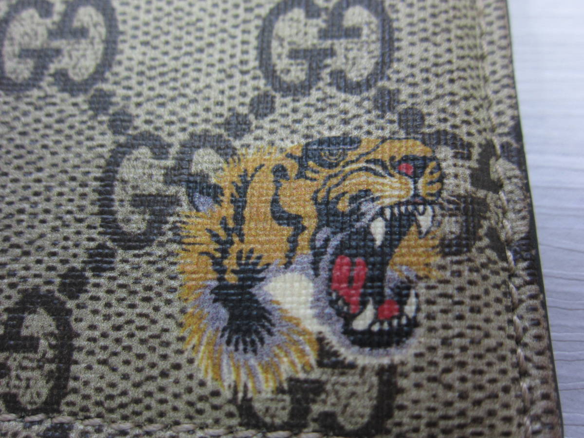 7E493MZ◎グッチ GUCCI タイガー TIGER パスケース カードケース 定期