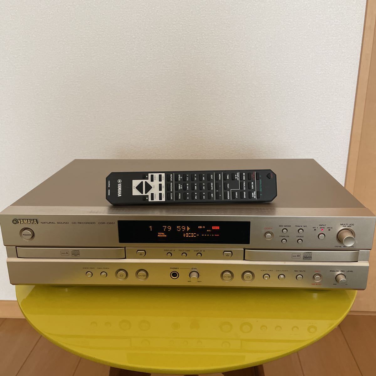 YAMAHA CDR-D651 CDレコーダー ヤマハ ダブルデッキ 定価85,・完動・美
