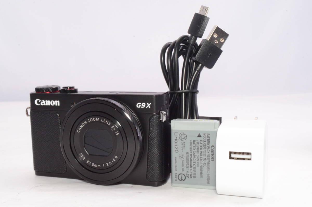 超美品★Canon キャノン PowerShot G9 X ブラック 光学3.0倍ズーム 1.0型センサー コンパクトデジタルカメラ 07065