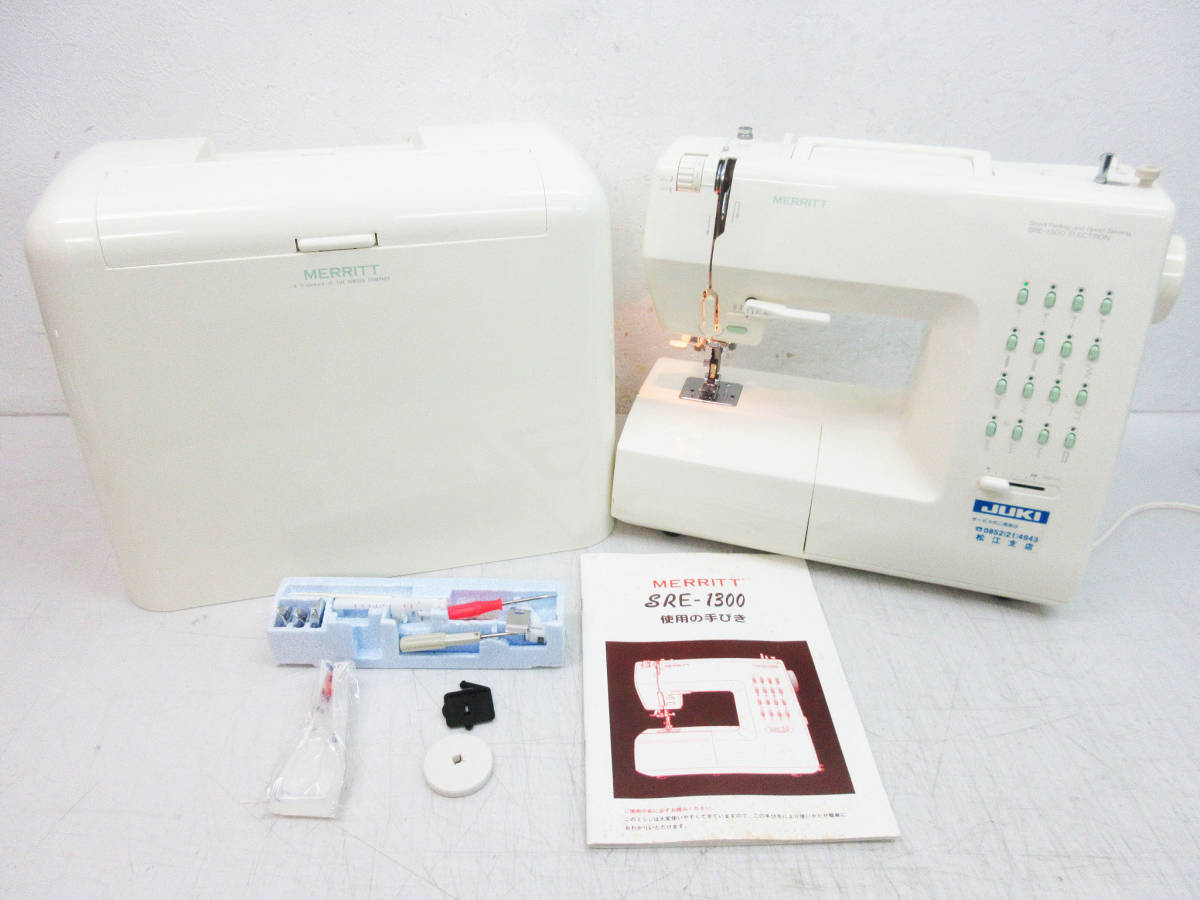 F6637【電動ミシン】SINGER MERRITT ELECTRON SRE-1300☆シンガー 
