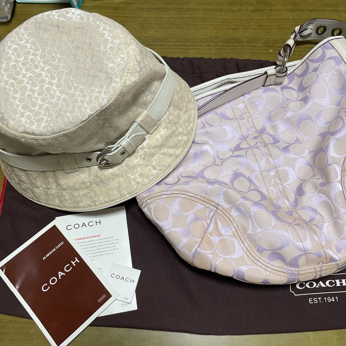 COACH 帽子 コーチ ショルダーバッグ セット COACH コーチ ショルダー 