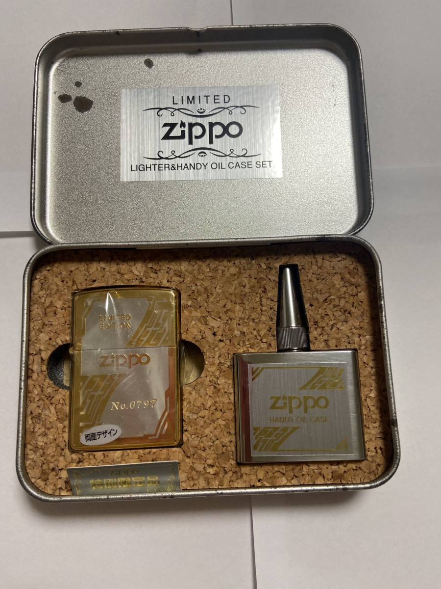 新品未使用★ZIPPOジッポライター両面デサイー HANDY OIL CASE付き　特別限定品 BRADFORD.PA.IX 箱付き