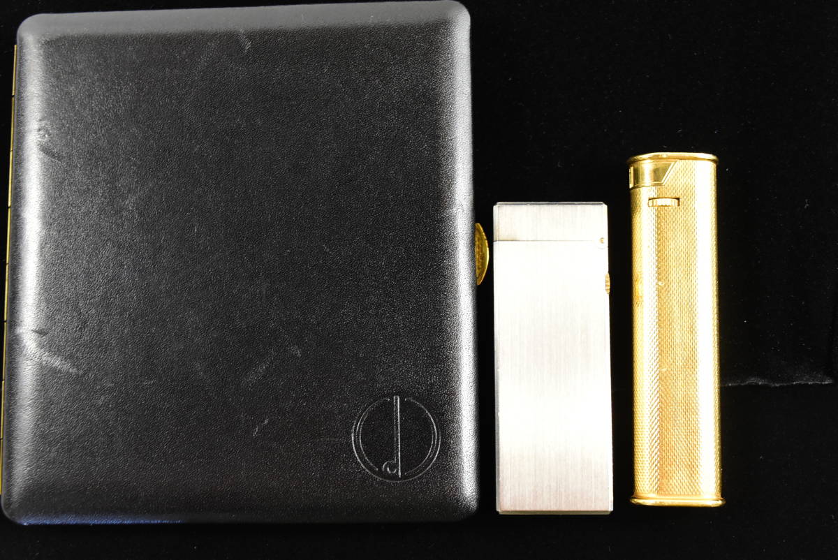美品 DUNHILL ダンヒル スリム ガスライター・シガレットケース 着火