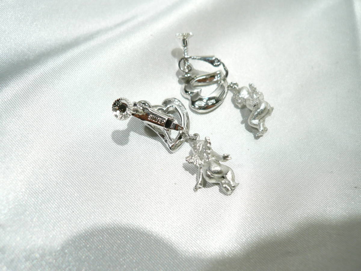 ☆角江千代治 CHIYOJI SUMIYE シルバー イヤリング ハート天使 SV925