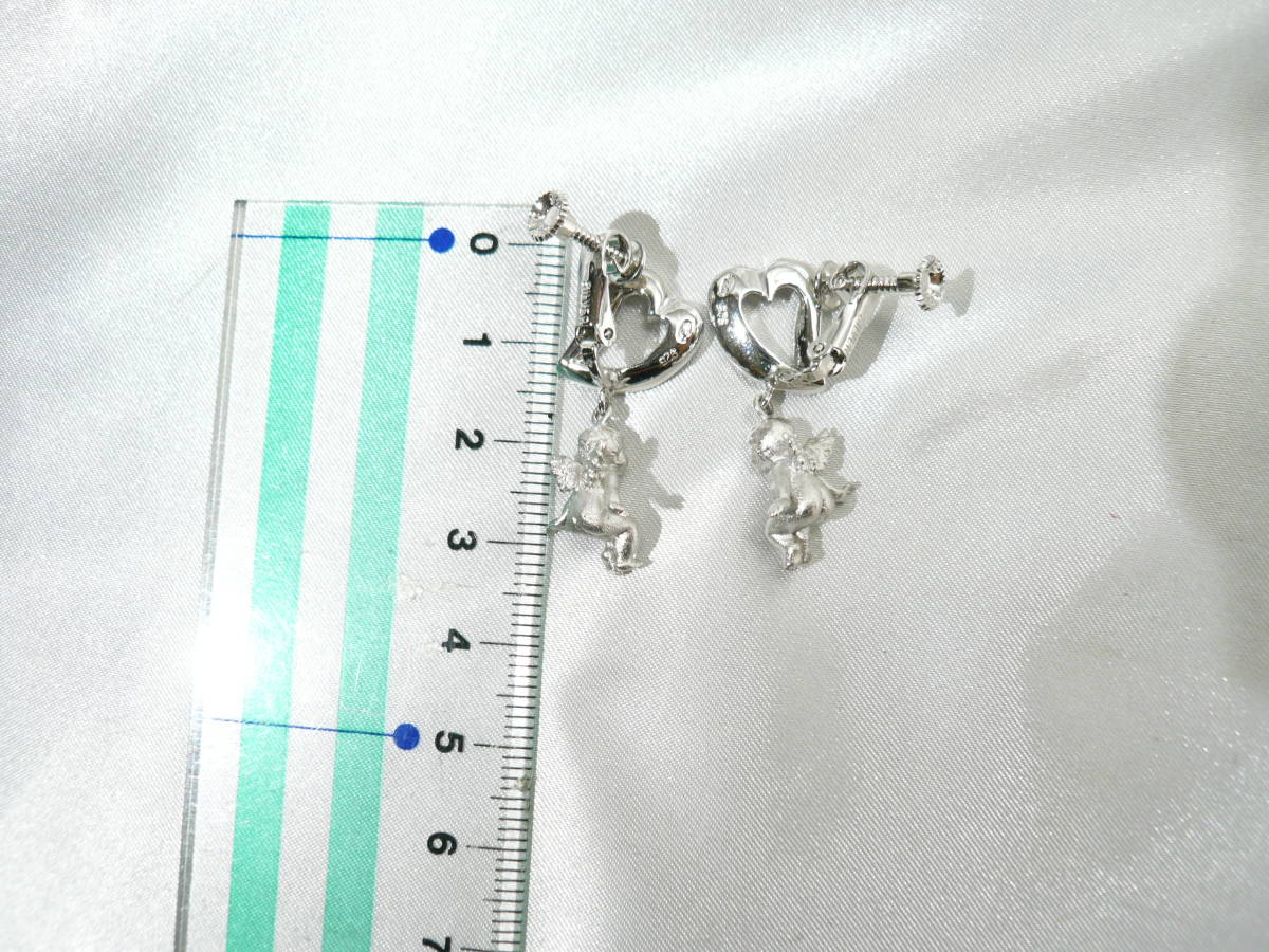 ☆角江千代治 CHIYOJI SUMIYE シルバー イヤリング ハート天使 SV925