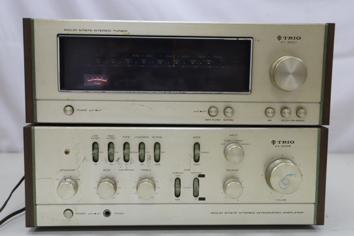 TRIO トリオ KA-5006 プリメインアンプ/KT-3007 チューナー 2台まとめ