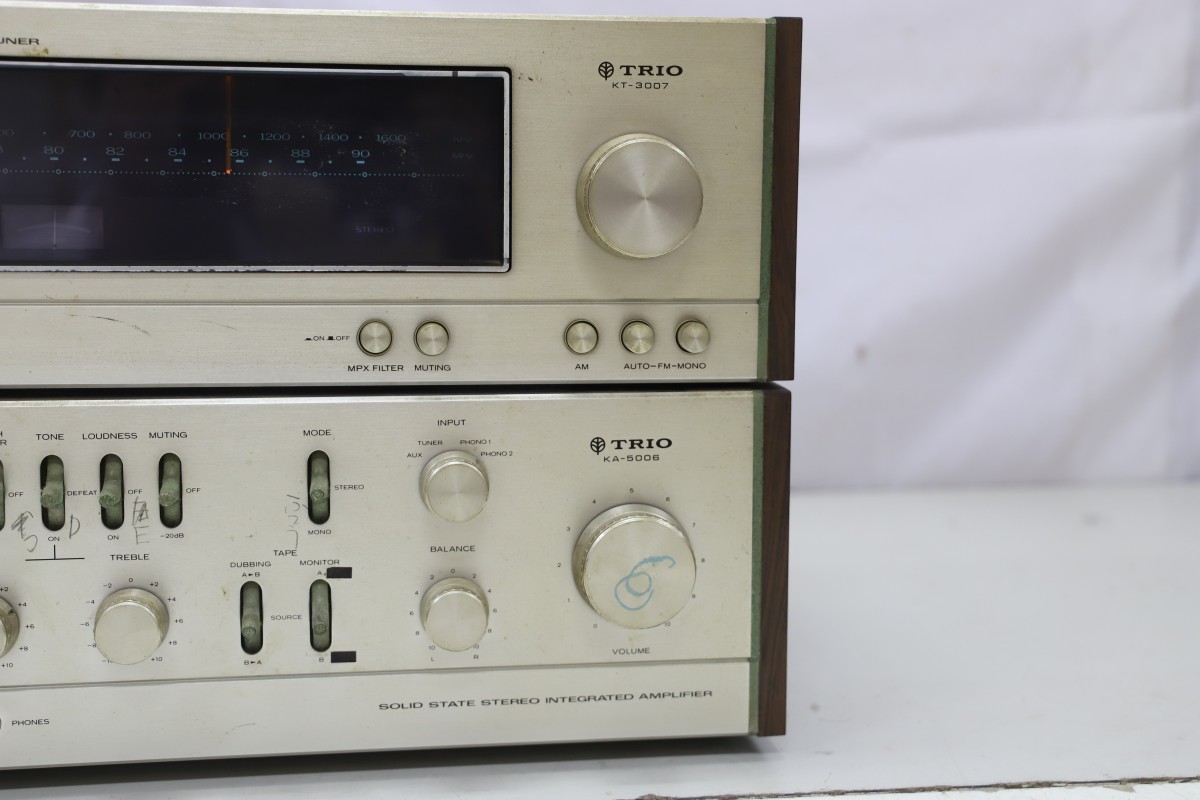 TRIO トリオ KA-5006 プリメインアンプ/KT-3007 チューナー 2台まとめ