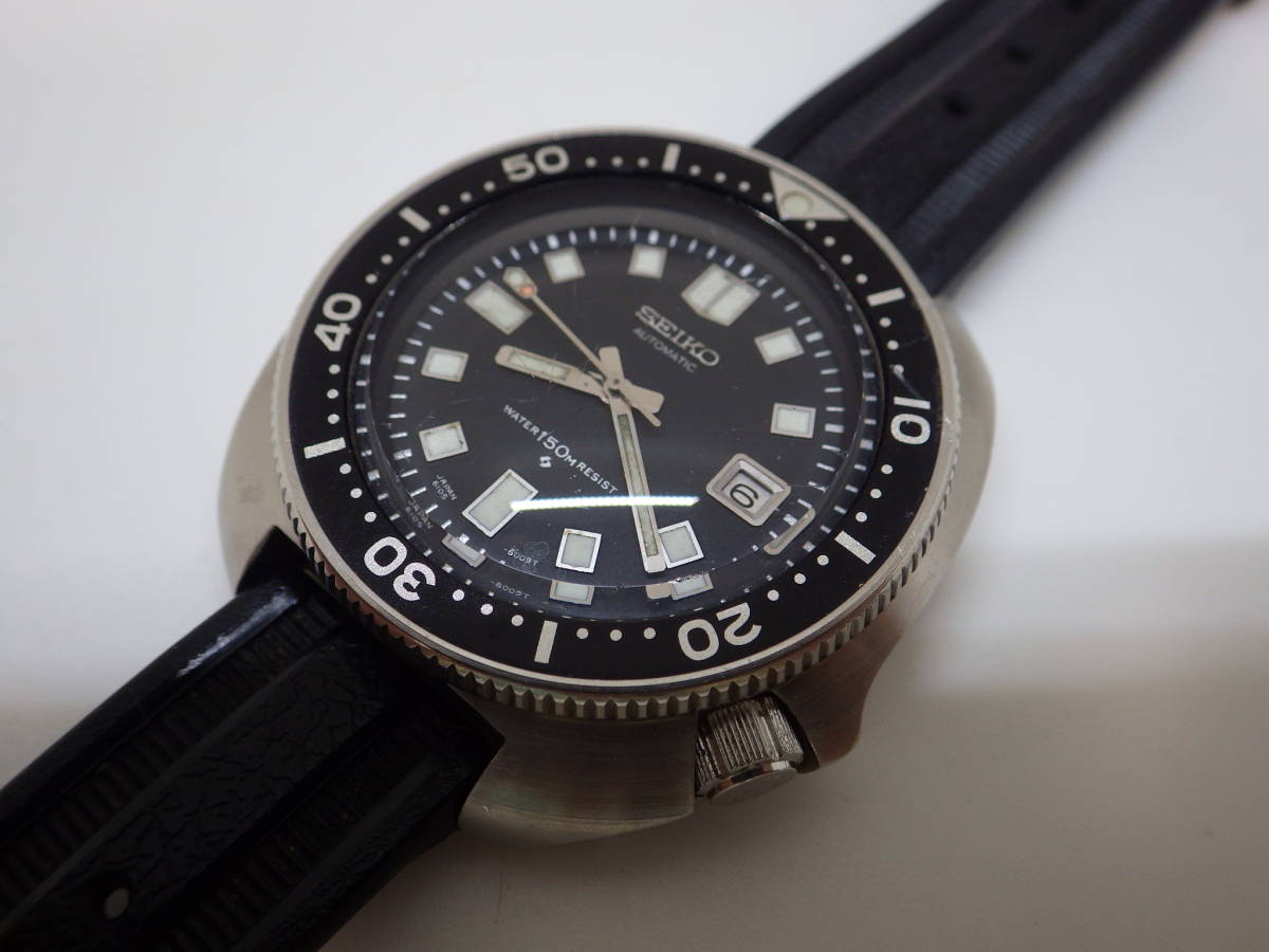 希少 フルオリジナル 美品 SEIKO セカンドダイバー 後期 6105-8110 稼動品 75年製 当時純正バンド 未再生 未研磨 植村直己 