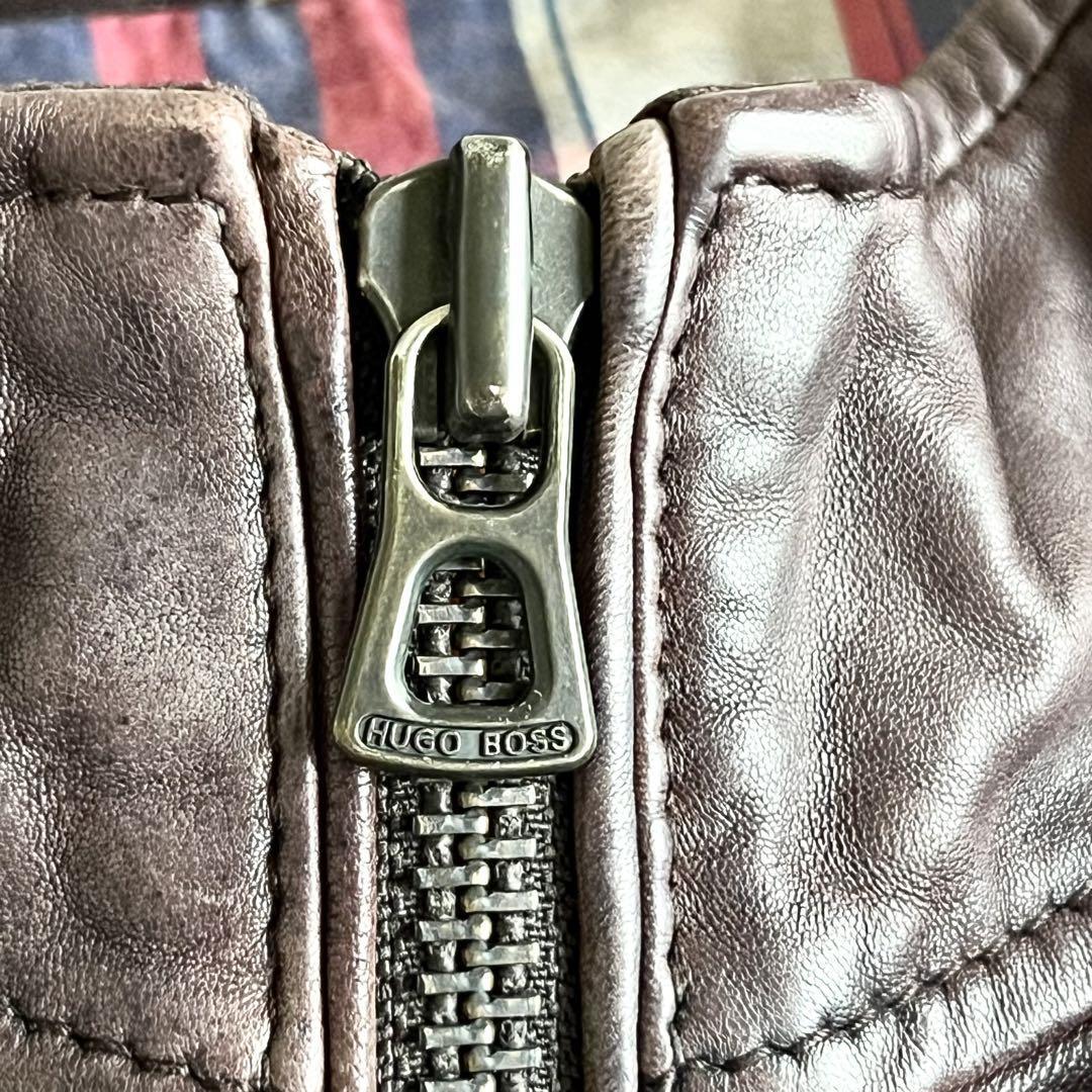 奇跡のサイズ56 5L相当】ヒューゴボス HUGOBOSS シングルライダース