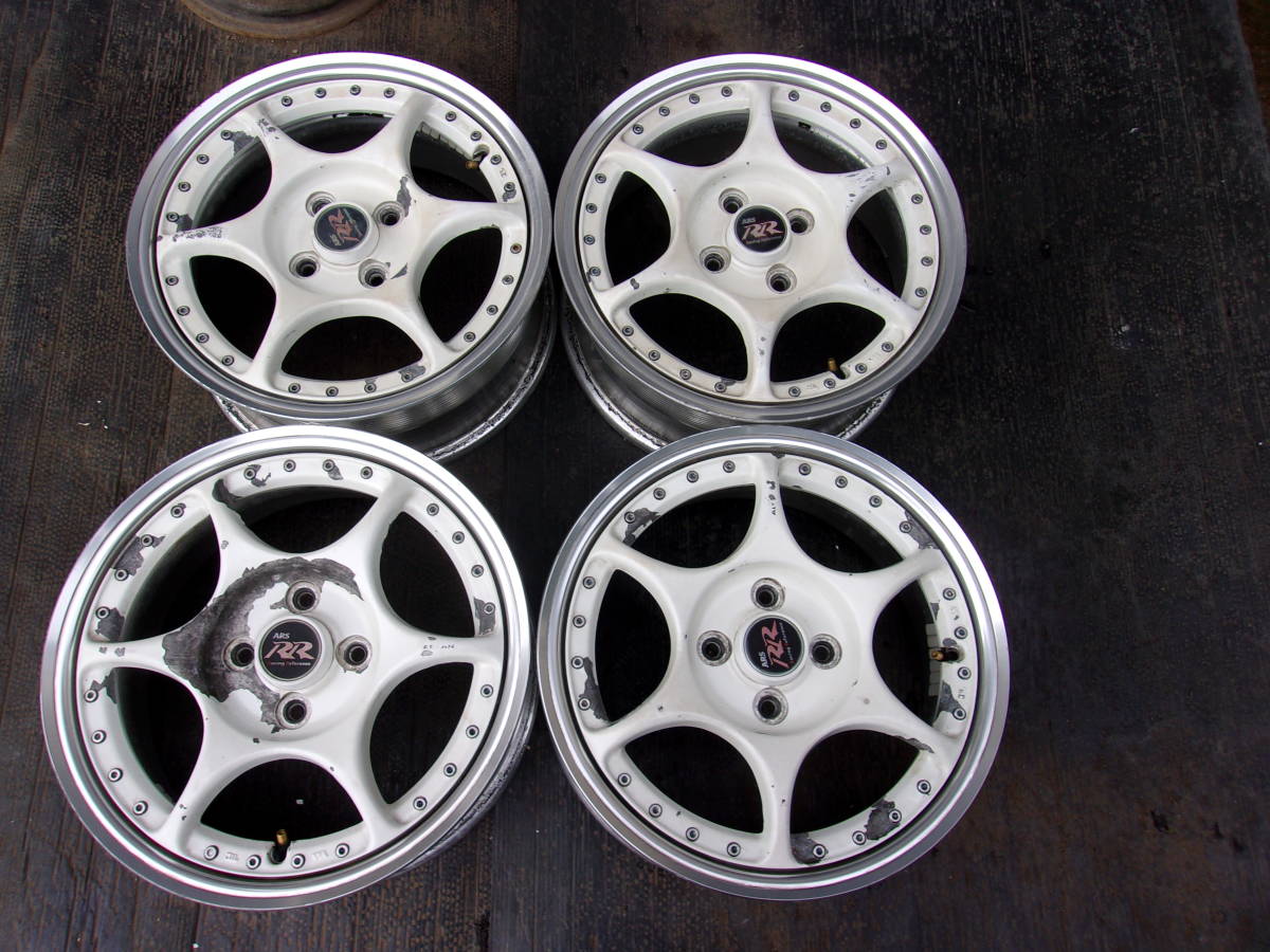 ★売切り★希少★アドバンレーシング ARS SS PCD100 6.5J +47 塗装レストアベース4本セット コンパクトカー軽自動車