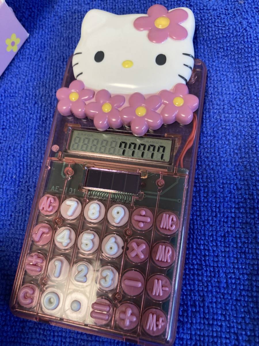 キティちゃん スケルトン電卓 希少品 1990年代 サンリオ レア キティー 
