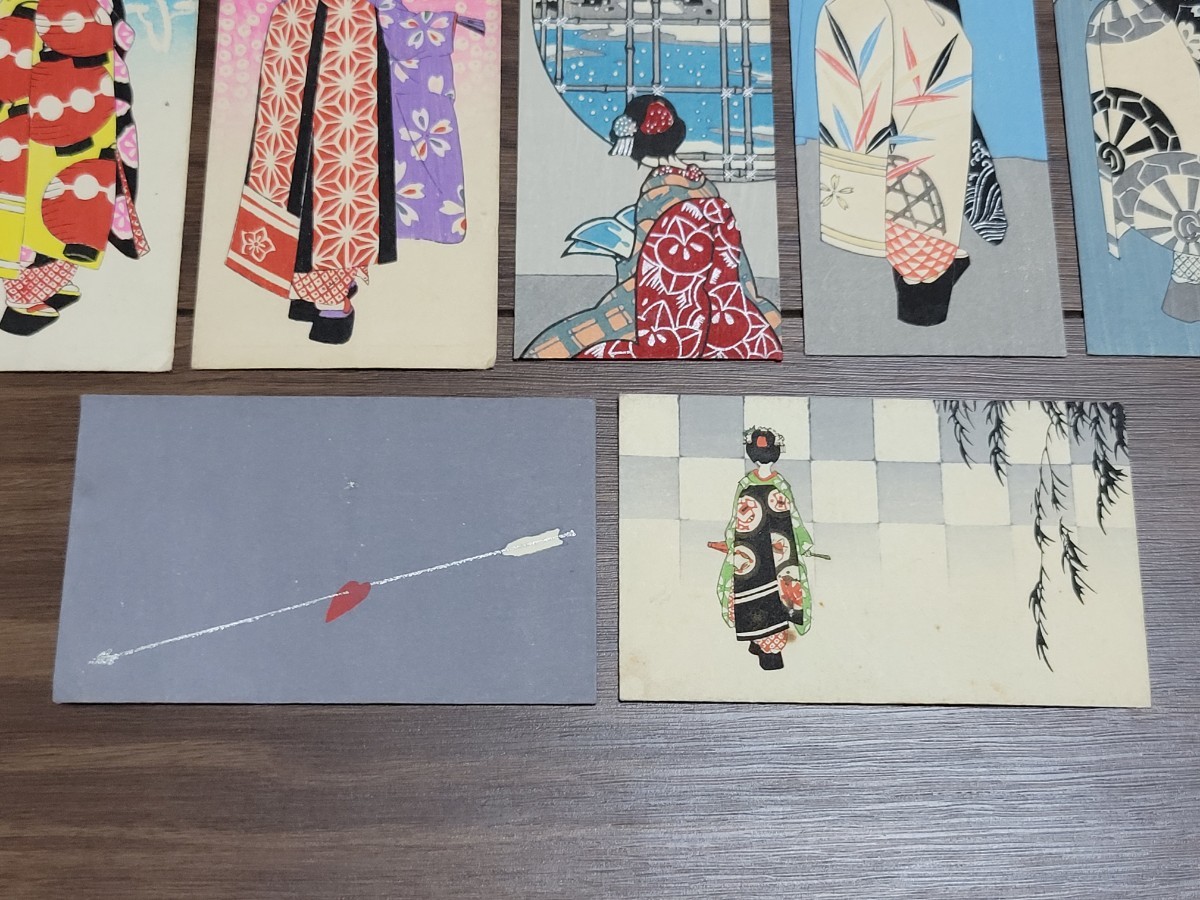 ☆戦前 木版画ポチ袋18点まとめて☆(アールデコ絵封筒大正ロマン昭和