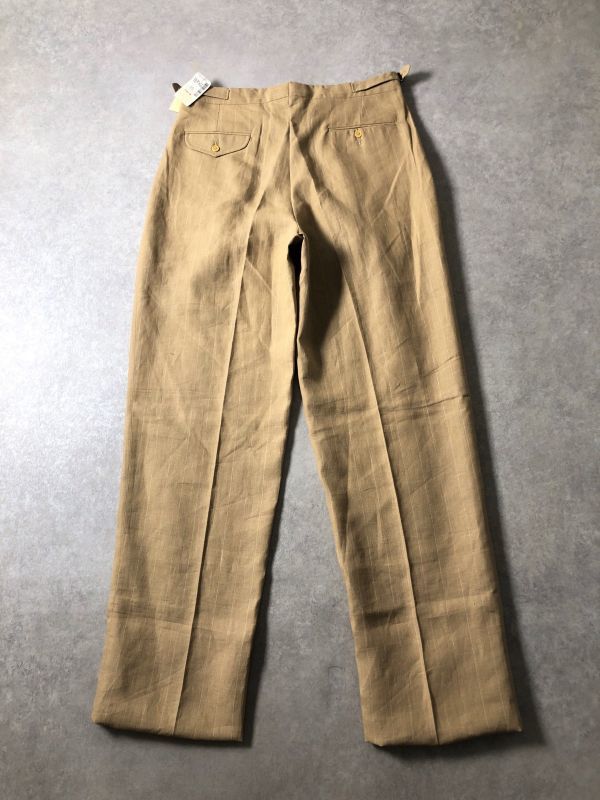 デッドストック○RALPH LAUREN○USA製○リネン100％ ストライプ