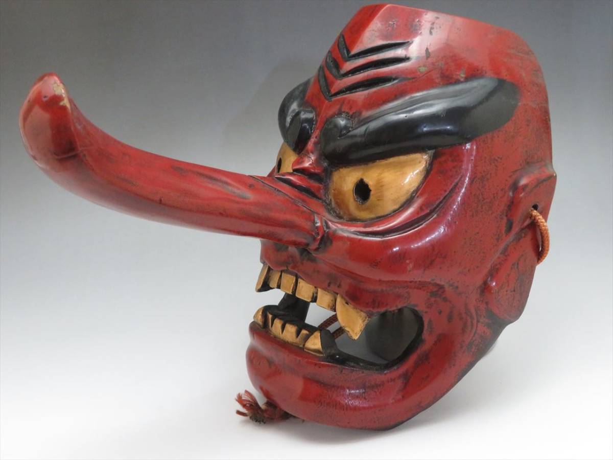 ◇◇木製 木彫 彫刻 乾漆 天狗 能面 能楽面 神楽面 狂言面 舞楽面 