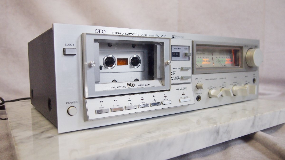 K○【ジャンク】SANYO OTTO RD-V50 ステレオカセットデッキ OTTO