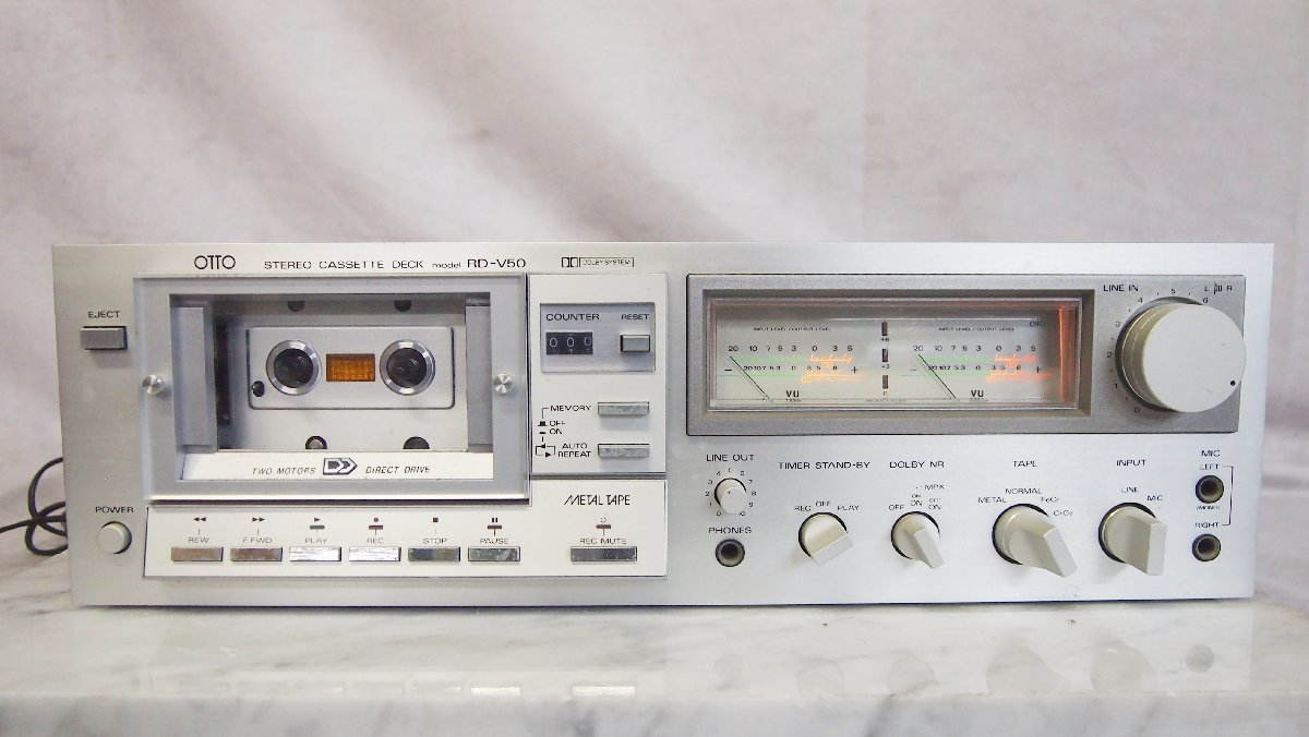 K○【ジャンク】SANYO OTTO RD-V50 ステレオカセットデッキ OTTO