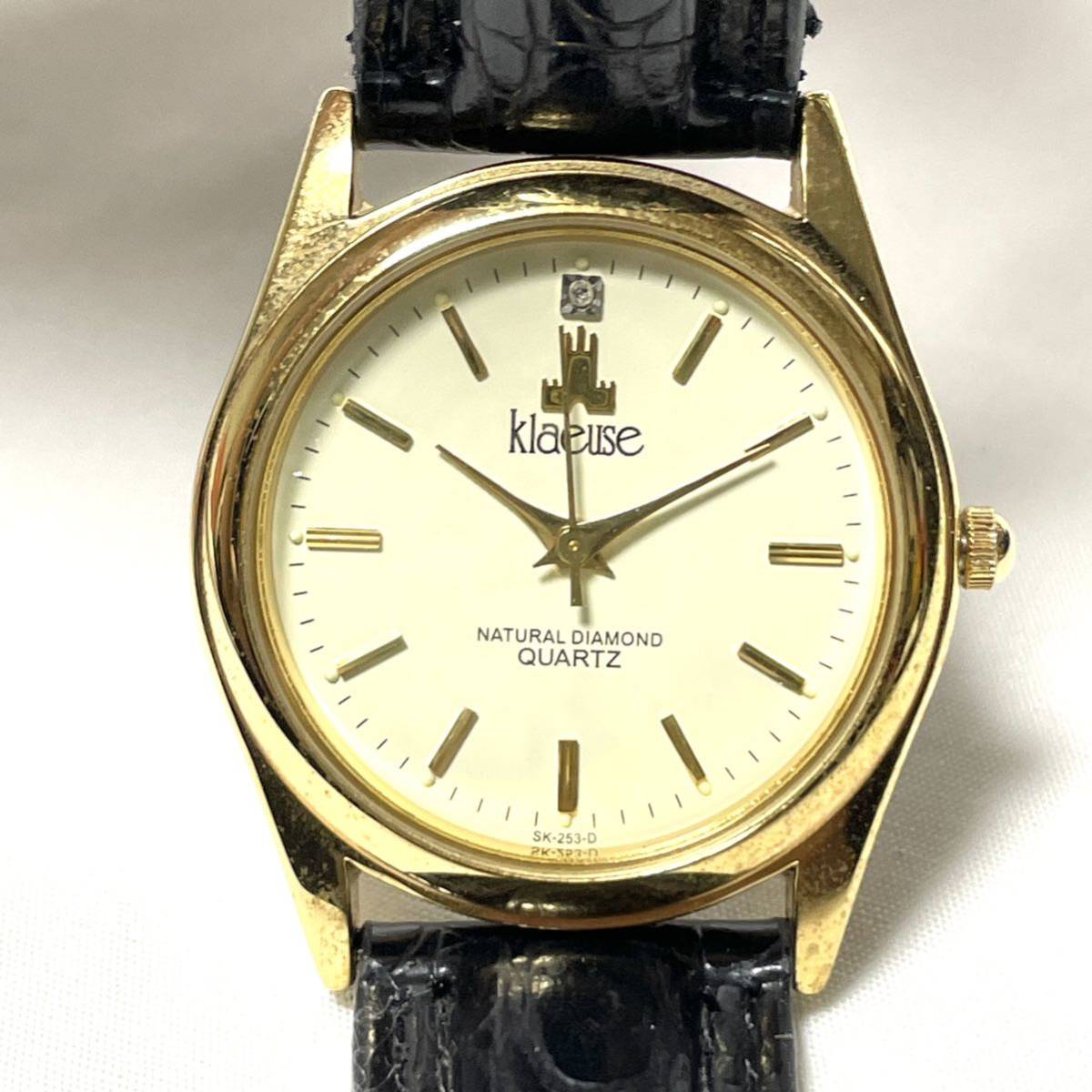 klaeuse 腕時計 SK-253-D 稼動品 クォーツ メンズ時計 (r520)(3針（時  