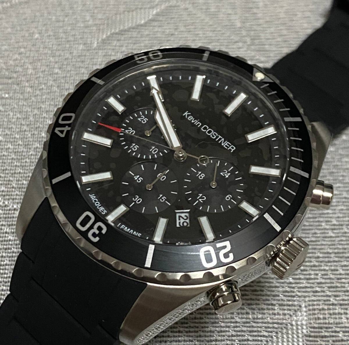 JAQUES LEMANS ジャックルマン クロノグラフ メンズ 腕時計 44mm KC 