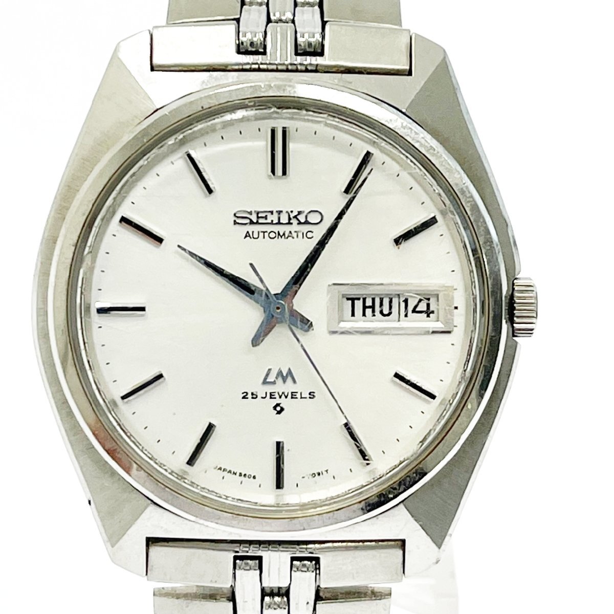 1円スタート】SEIKO セイコー 5606-7000 LM ロードマチック 25石 SS 