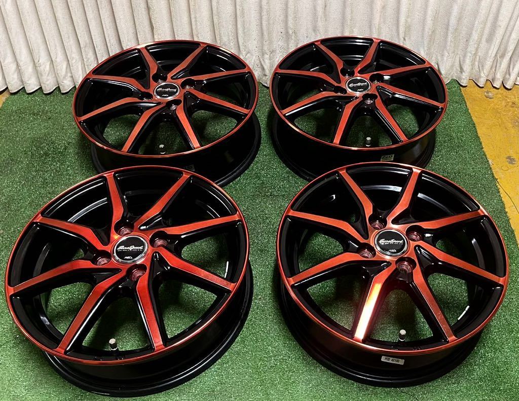 MID EuroSpeed S810 ブラックレッドクリア 4.5J×15インチ PCD100 4穴