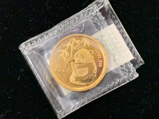 パンダ金貨 1995年 1⁄4oz 25元 記念金貨 中国(金)｜売買された