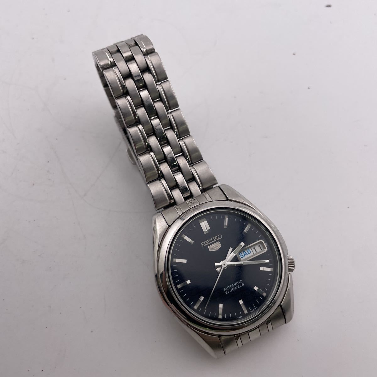 SEIKO セイコー セイコー5 自動巻き 21石 メンズ腕時計 7S26-01V0 稼動 