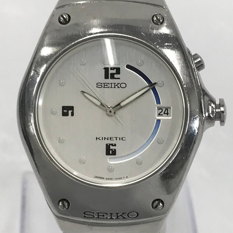 【BHAF1009】SEIKO セイコー 腕時計 KINETIC 5M42-0E30 自動巻き 稼働品