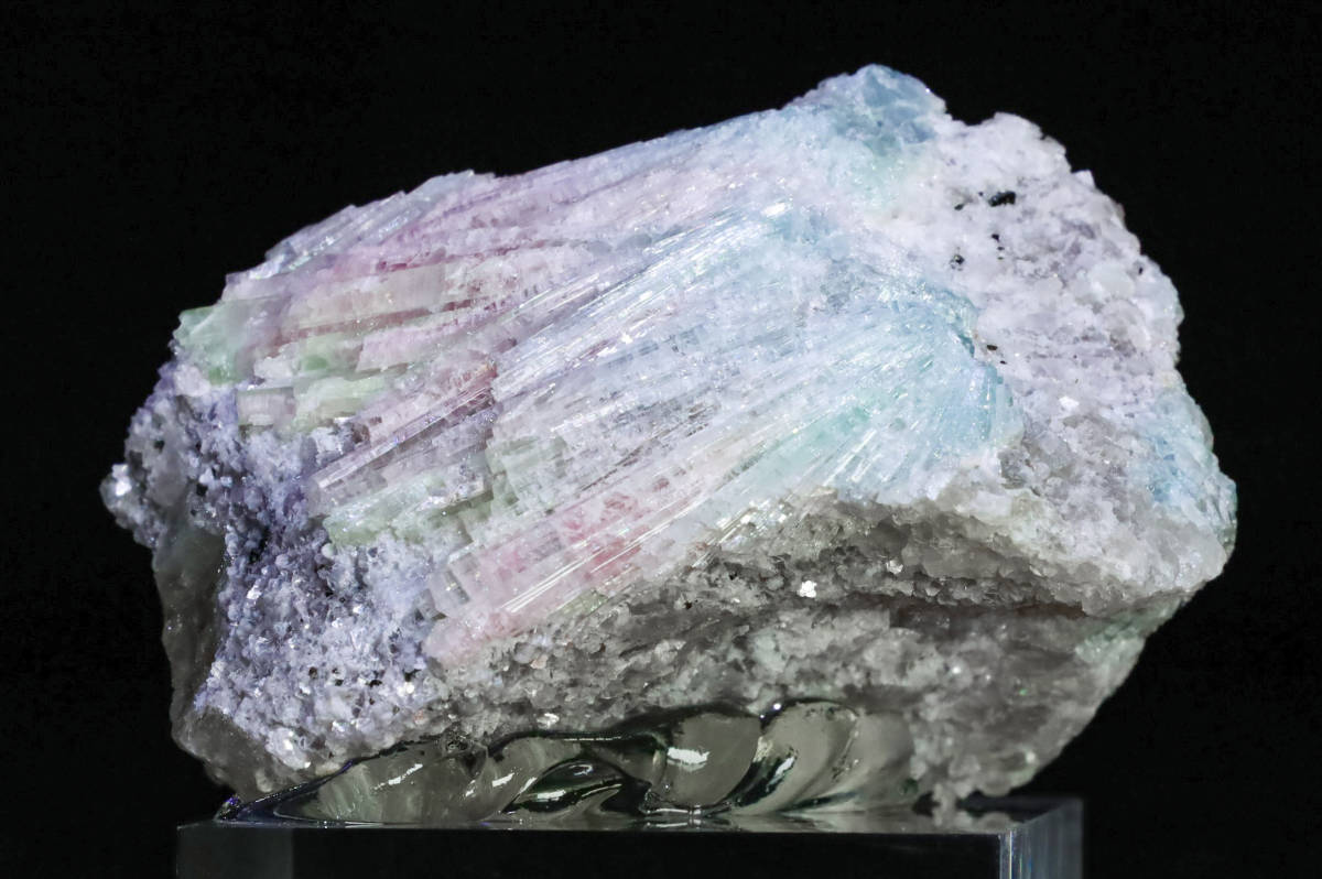 84g 『激稀有結晶』天然 パライバブルー ピンク グリーン トリカラー 