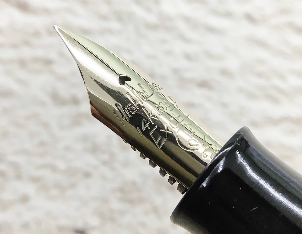 希少】 インキ止め式 万年筆 アンティーク品 ペン先14K 全長13.3cm