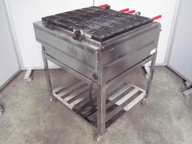 業務用 電気式 たい焼き器 パンダ焼き器 2種焼き 6匹×2連 三相200v 50 