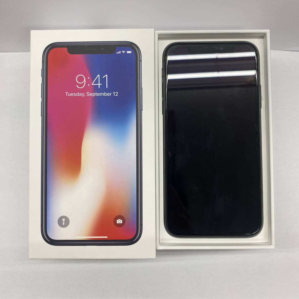 ☆アップル iPhone X アイフォーン 64GB スペースグレイ SIMロックなし au判定〇 バッテリー87％ ！