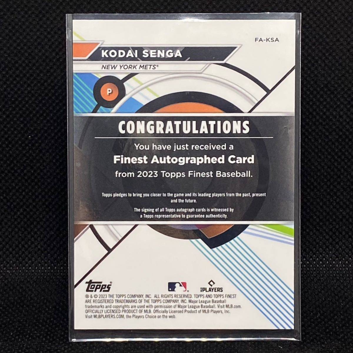 Topps Finest メッツ 千賀滉大 直筆サイン カード ルーキーカード 
