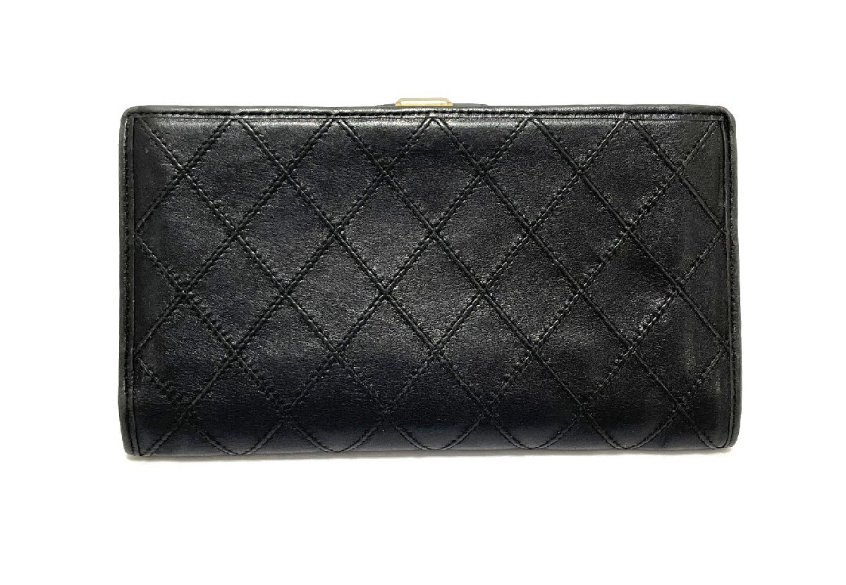 本日限定価格　CHANEL シャネル　長財布　二つ折り　がま口　ラムスキン　黒 CHANEL シャネル がま口 二つ折り 長財布 ラムスキン レザー ブラック