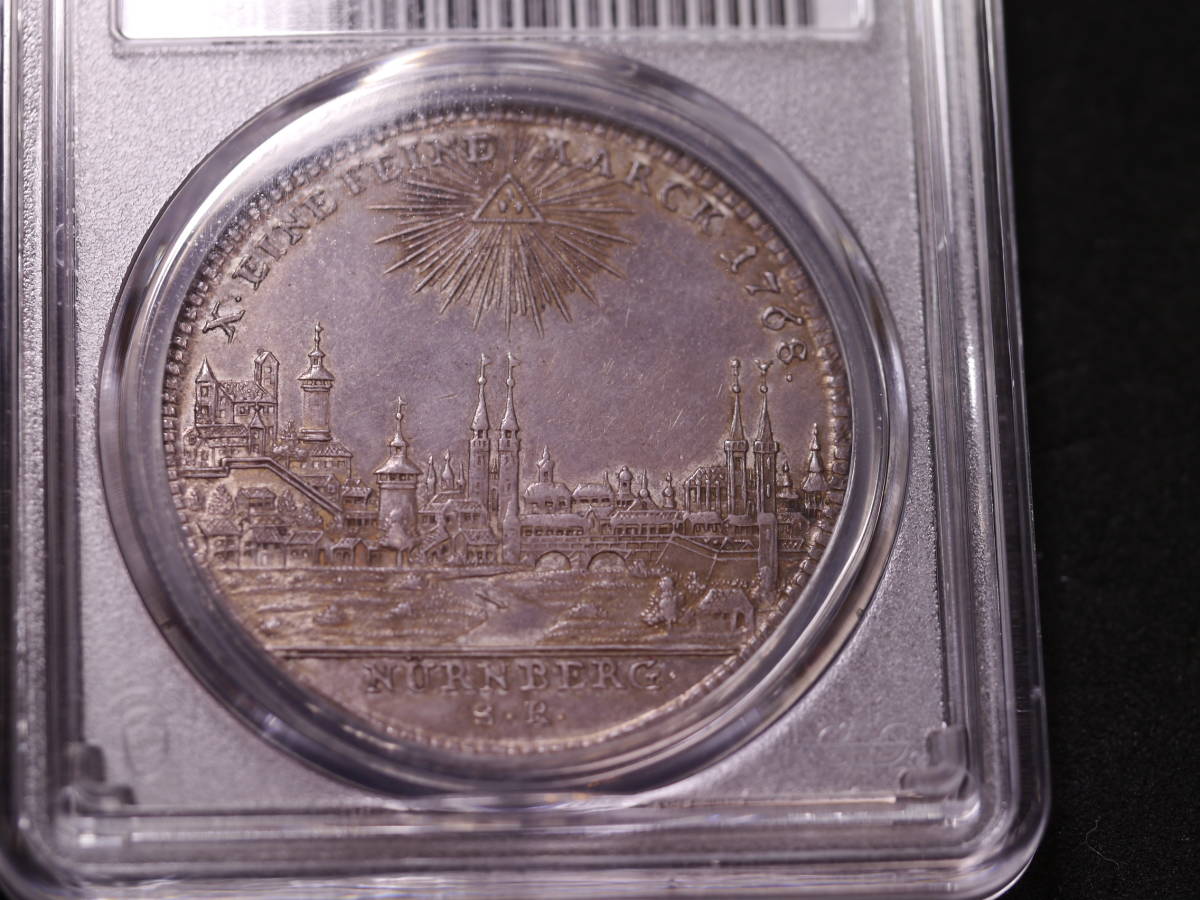 ドイツ・ニュルンベルク都市景観タラー銀貨 レア(希少）レベル 1768年