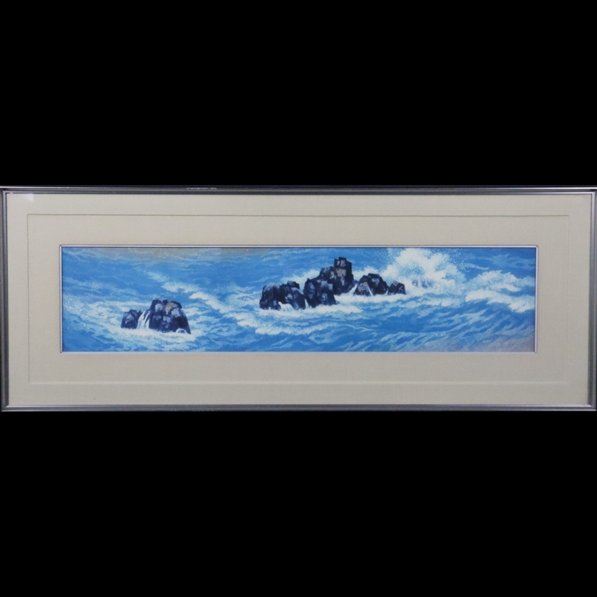 東山魁夷 | 満ち来る潮 『満ち来る潮』 岩絵の具方式複製工芸画 縁起