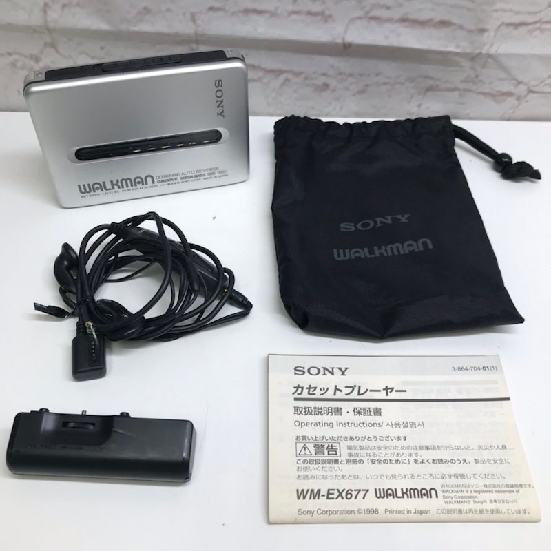 ジャンク　SONY カセットウォークマン WM-EX677　カセットプレーヤー　再生専用 230807SK010038